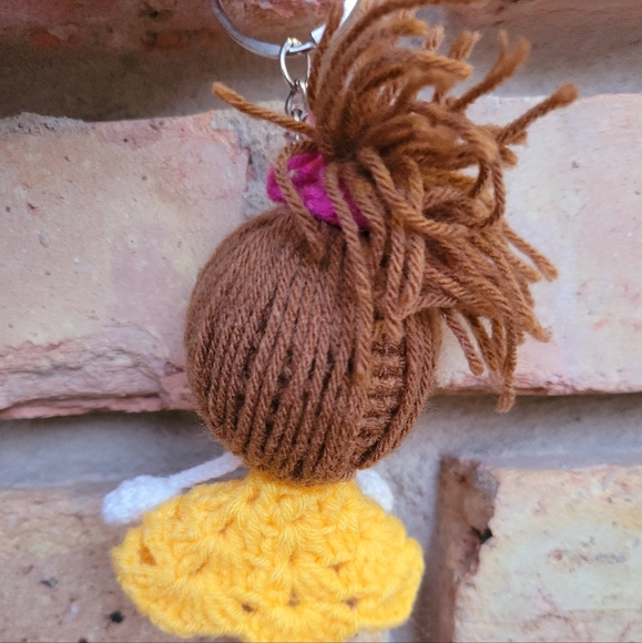Kawaii Mini Doll Keychain Handmade | Crochet Keychain - Picture 3 of 4